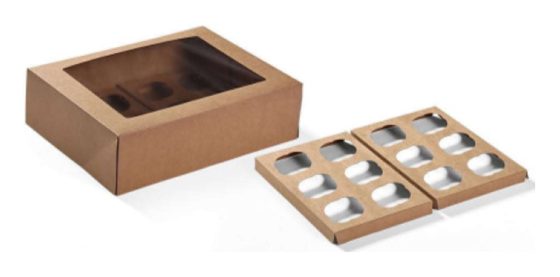 Window Bakery Box / With 12PCS Insert