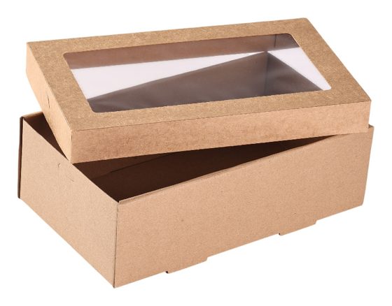 Corrugated Bakery Box Lid / With Window