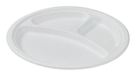 9" 3-compartment Plate